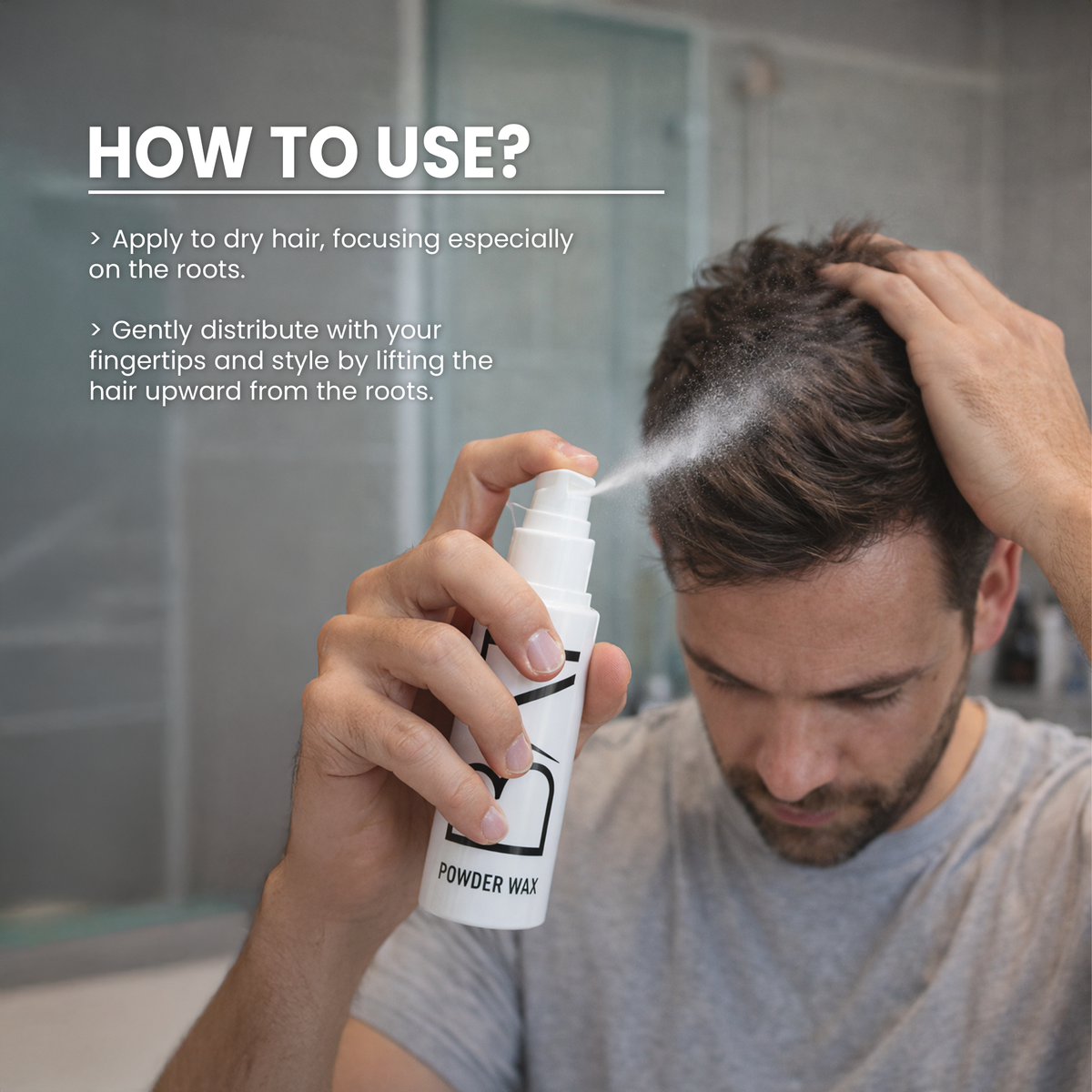 How to use BATCI powder wax at the roots of dry hair