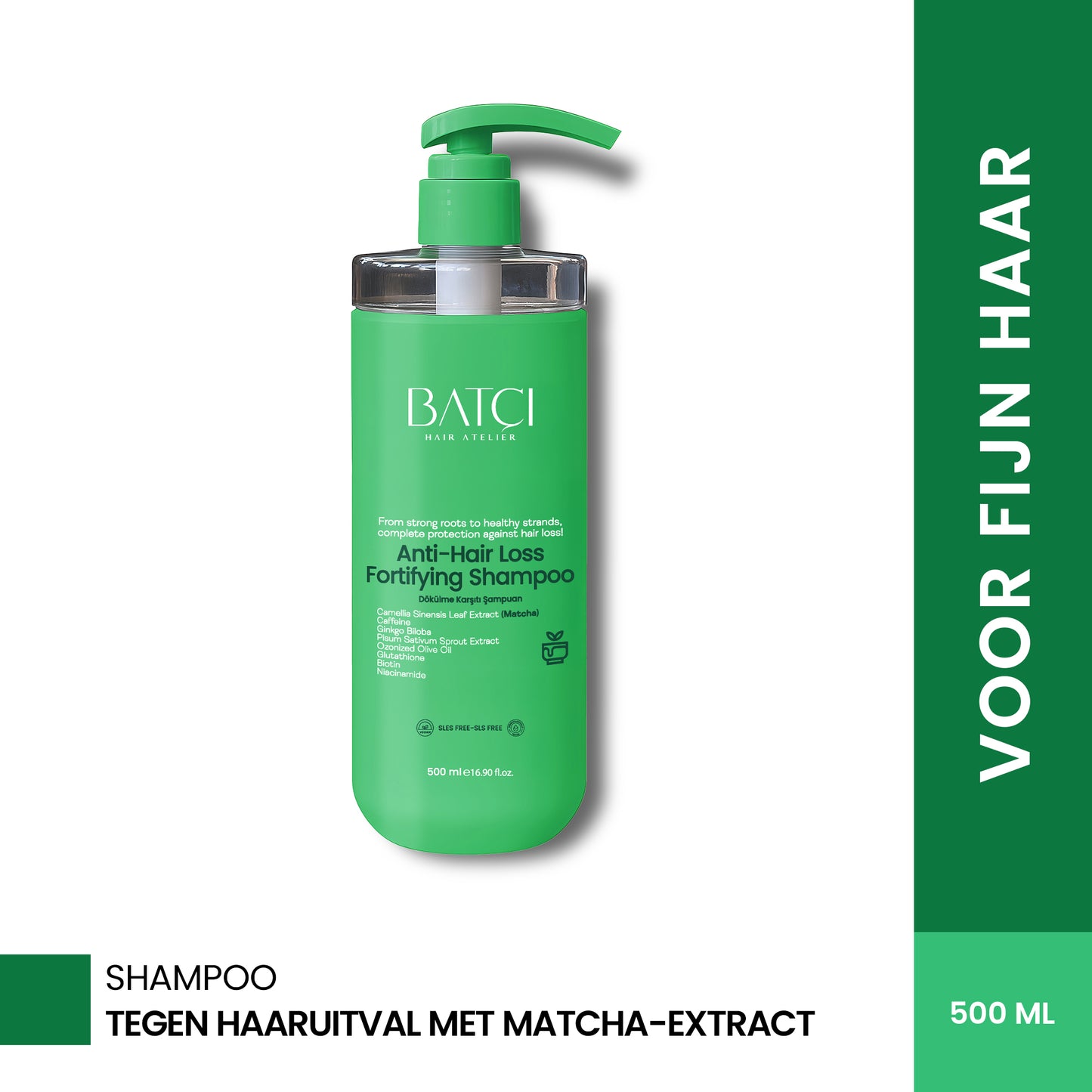 BATCI® Anti Hair Loss Shampoo Nourishing Formula With Matcha Tea Extract 500 ML