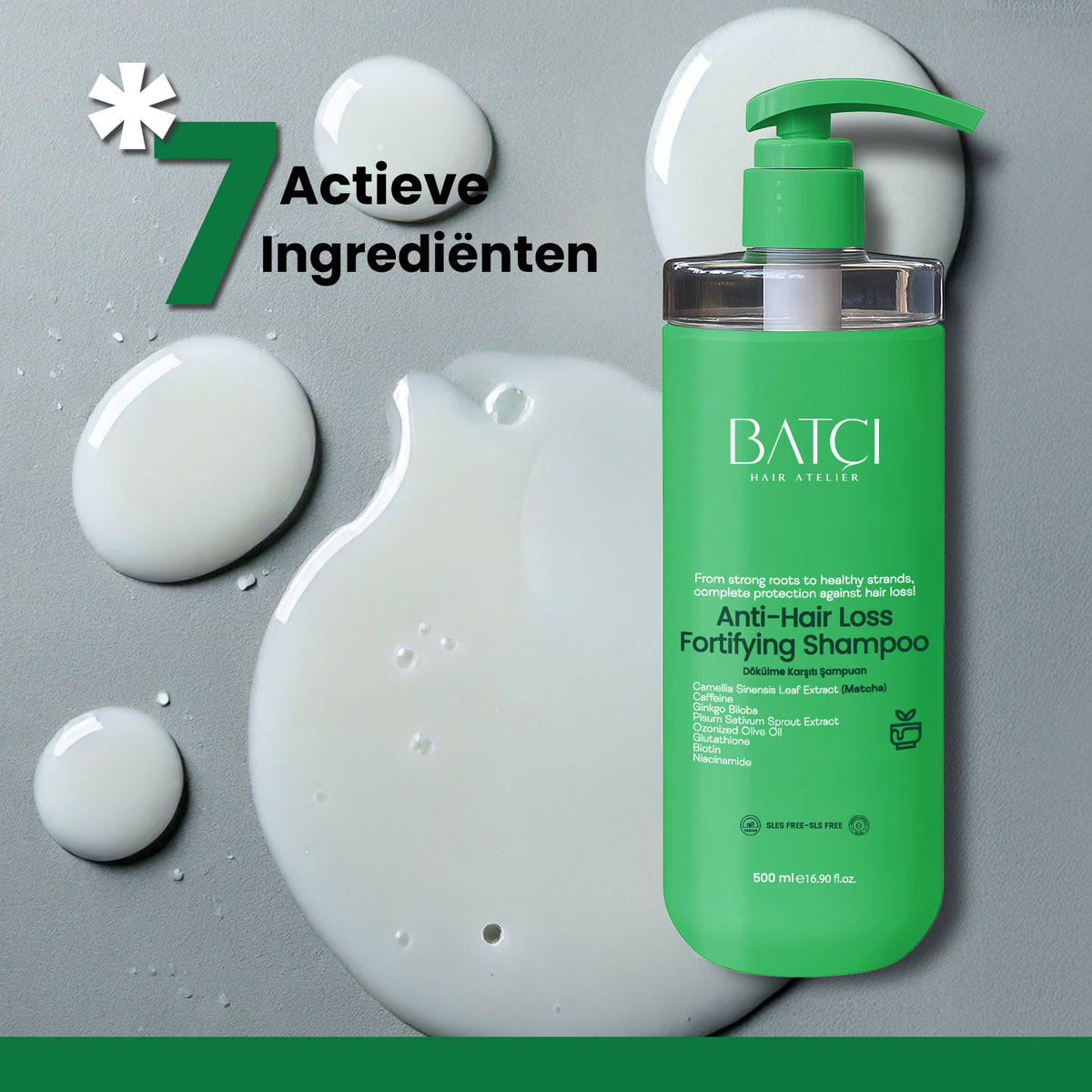 Anti hair loss shampoo with 7 active ingredients