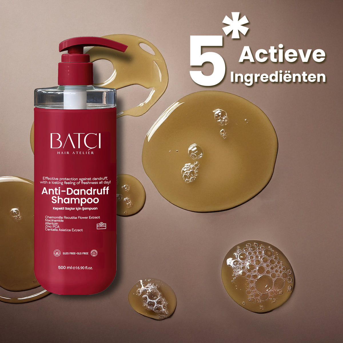 Anti dandruff shampoo with 5 active ingredients