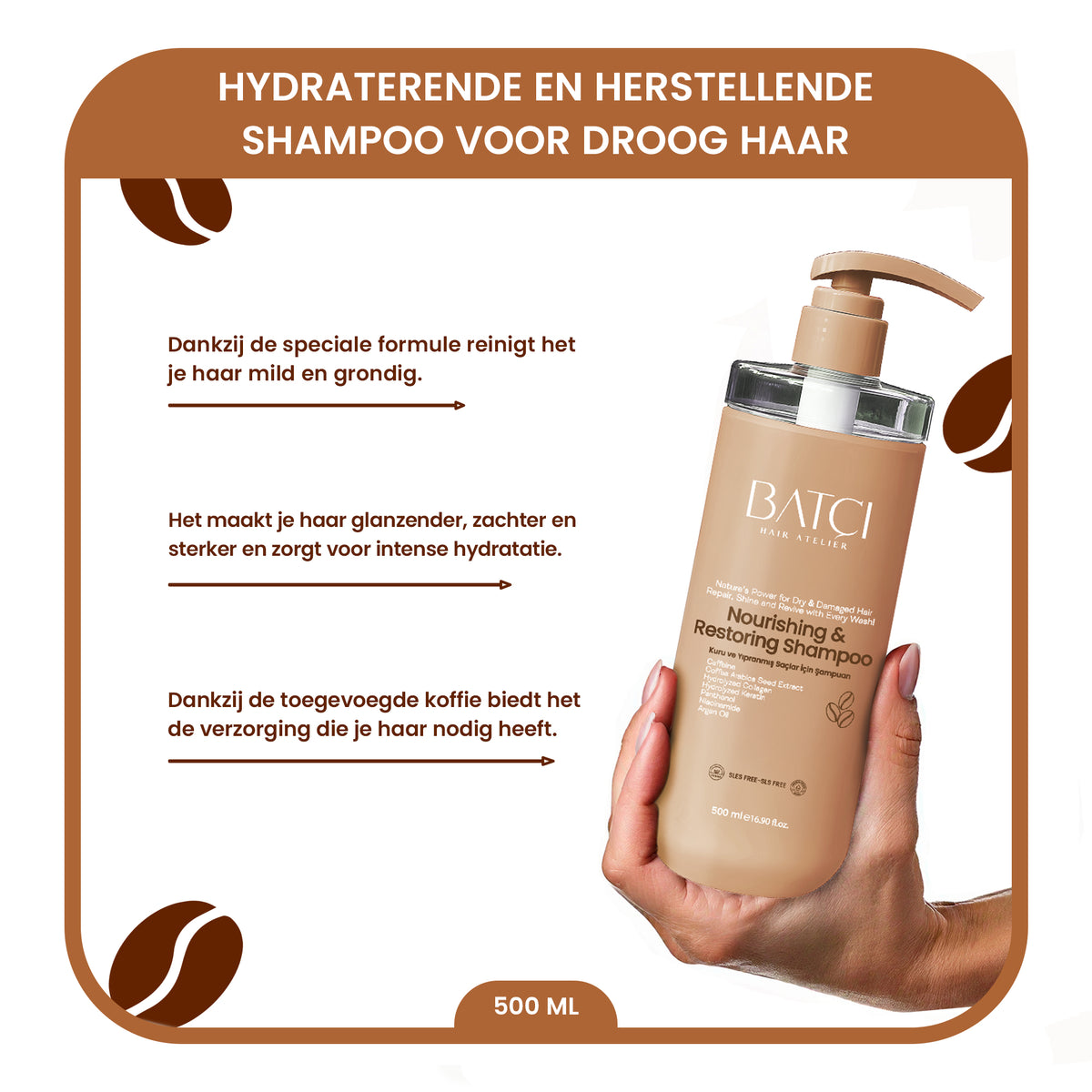 Coffee shampoo benefits: mild cleansing, shine and hydration