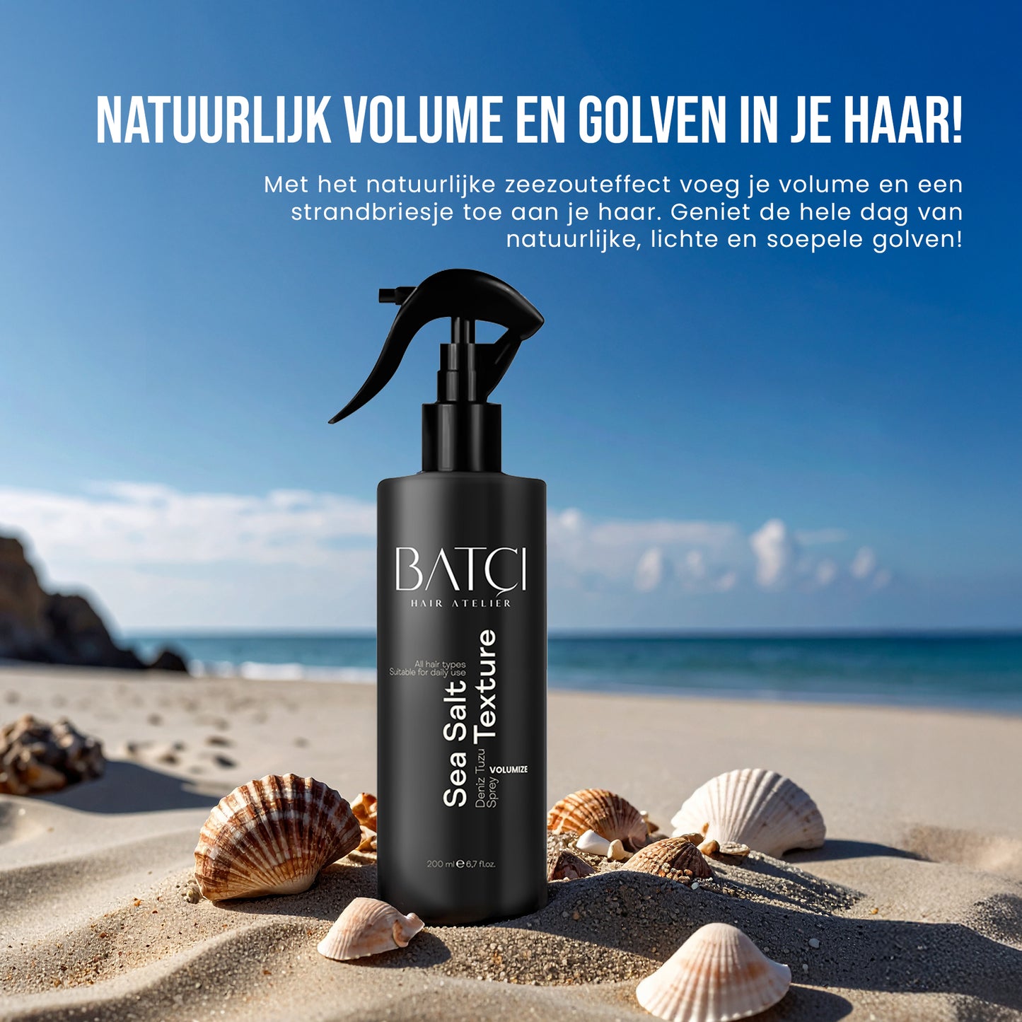 BATCI® Sea Salt Hair Spray - Strong Hold & High Volume 200 ML