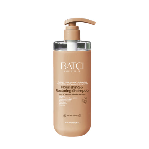 BATCI® Coffee Extract Nourishing Repairing Shampoo For Dry and Damaged Hair 500 ML