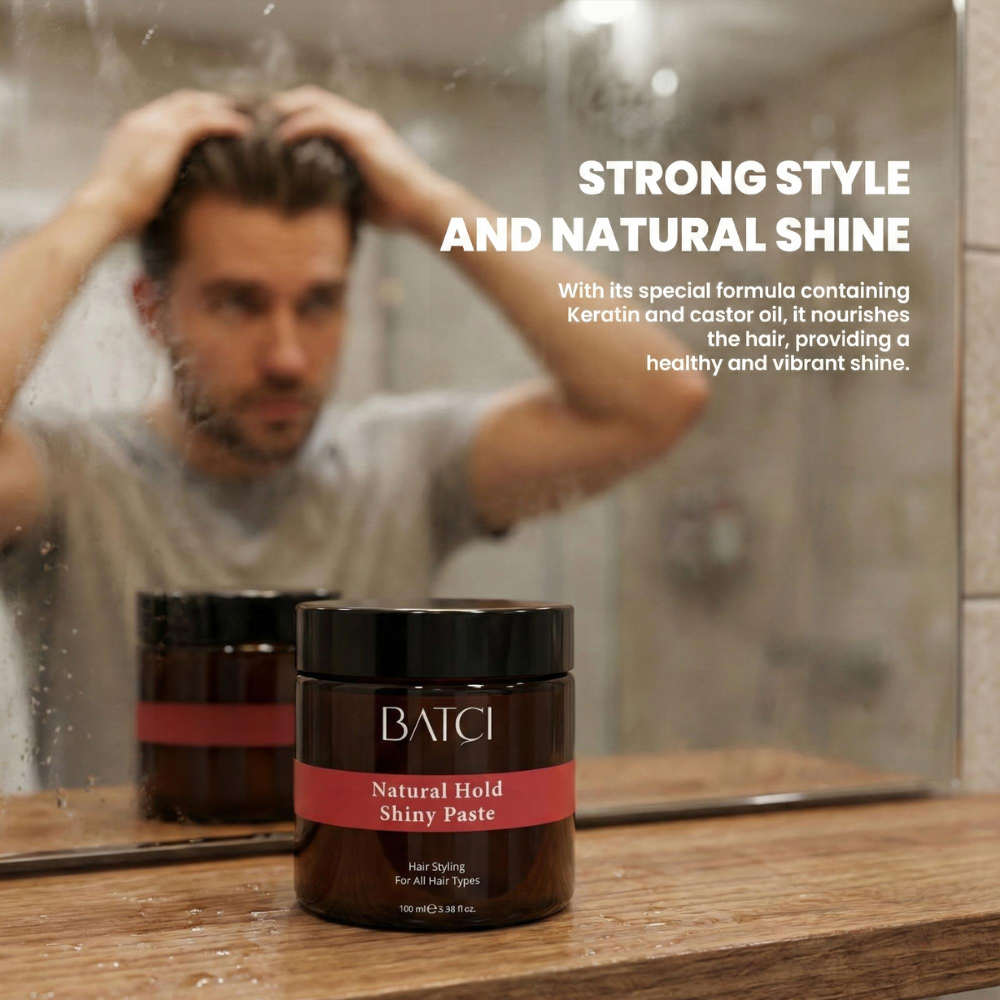 BATCI® Medium Hold Shiny Hair Wax - Natural Look & Long Lasting 100 ML