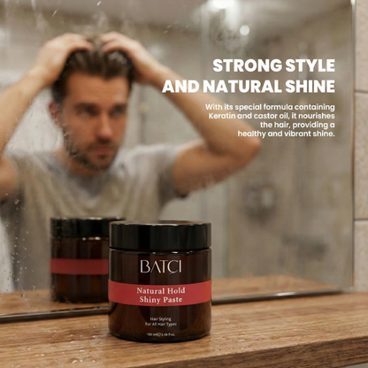 BATCI® Medium Hold Shiny Hair Wax - Natural Look & Long Lasting 100 ML