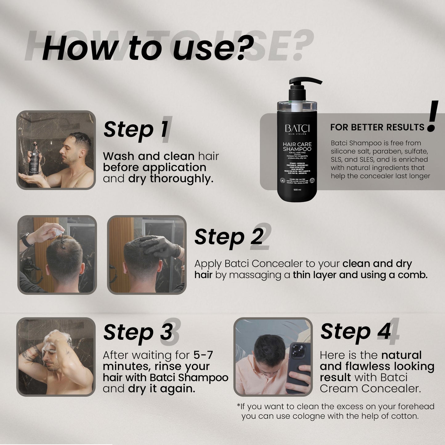 BATCI® Volumizing Hair Concealer Cream 30 ML