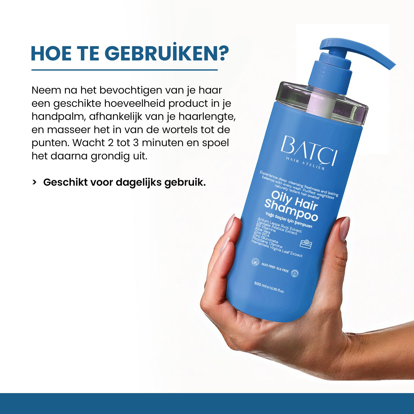 BATCI® Anti Oily Sebum Balancing Shampoo With Aloe Vera Extract 500 ML