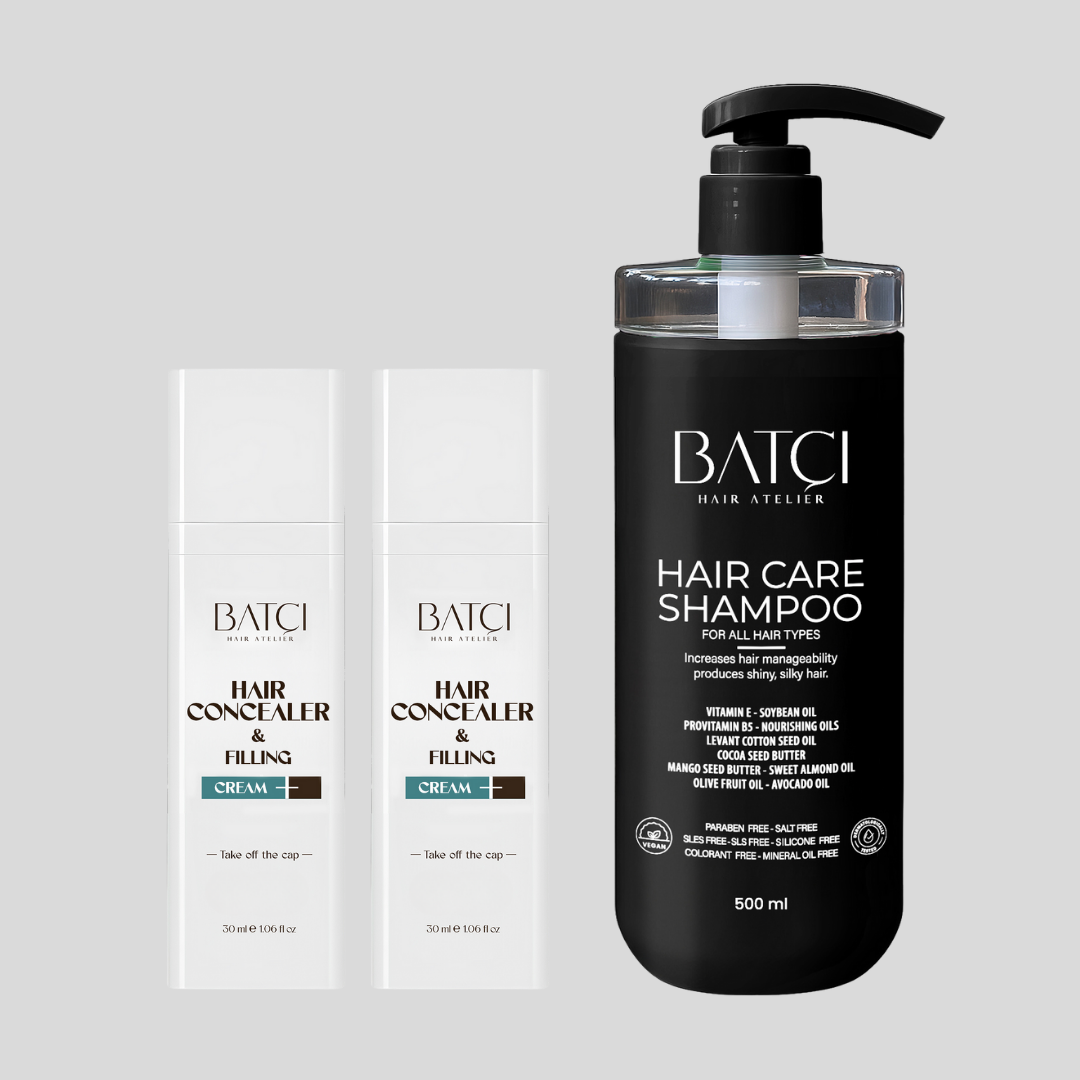BATCI® Bundle Set - 2x Hair Concealer & Shampoo