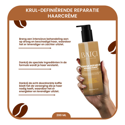 BATCI® Coffee Intensive Repair Hair Cream - Anti Frizz & Heat Protection 200 ML