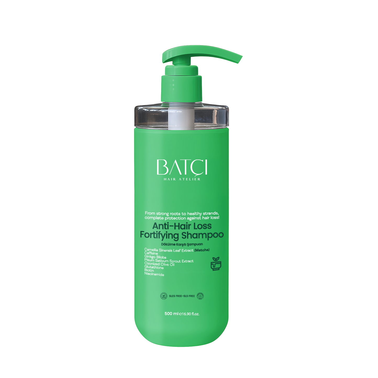 BATCI® Anti Hair Loss Shampoo Nourishing Formula With Matcha Tea Extract 500 ML